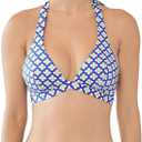 Huit Women's Triangle Bra (34D, Blue)