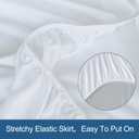 SPRINGSPIRIT Full Size Waterproof Mattress Protector, Full Mattress Cover Pad Waterproof with Deep Pocket up to 14, Bed Fitted Sheet