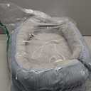 Cat Heating Bed Indoor - Adiustable Temperature Pet Heating Pad with Timer and Chew Resistant Cord, Washable Puppy Bed with Non-Slip Bottom, 21" x 21" x 8", Blue