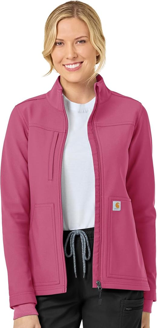 Carhartt Rugged Flex Women's Bonded Fleece Jacket, Electric Fuschia, Large
