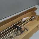 Double Curtain Rods with Aluminum Bouquet Brackets and Round Finials,Antique Bronze Curtain Rods for Windows 72 to 144 inch,1-inches Front and 5/8 Inches Back Double Window Drapery Rod