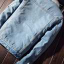 Springrain Men's Sherpa Fleece Lined Denim Jacket Warm Winter Trucker Jacket Cowboy Jean Jacket (L)