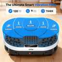 HTM Vibration Plate Exercise Machine, 9 Modes & 120 Speeds, Body Shake Plate with Resistance Bands Slot & Remote Control, 300 Lbs Capacity Shake Board for Weight Loss Fat Burner Home Fitness Workout
