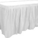 Party Dimensions Plastic Table Skirt, 29-Inches by 14-Feet - White - 6 Pack