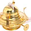 BRBASAP Antique Oil Lamp Replacement Parts and Kerosene Lamp #2 Size Brass Plated Burner with Reduction Collar and Cotton Lamp Wick Fits Vintage Oil Lamp Hold 3 Inch Base Chimney Authentic Restoration