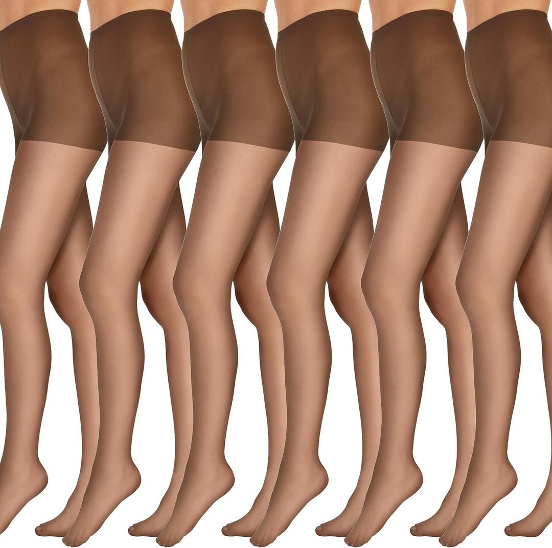 L'eggs Everyday Control Top Sheer Toe Pantyhose for All Day Comfort, 100% Nylon (B, Suntan)