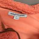 Amazon Essentials Women's Sherpa Long-Sleeve Mock Neck Full-Zip Jacket with Woven Trim, Brown Coral Pink Color Block, XX-Large