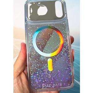 Case-Mate Soap Bubble iPhone 17 Pro Case [Compatible with MagSafe] - Liquid Glitter Phone Case with 12ft Drop Protection - Premium Magnetic Cover for iPhone 17 Pro - Iridescent Waterfall