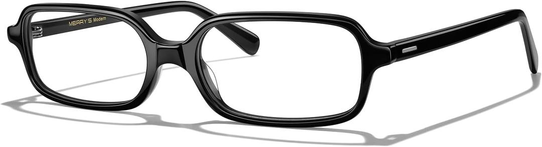 MERRY'S Reading Glasses for Men Women Blue Light Blocking Rectangle Glasses Lenses Lightweight Full Frame Readers, 0.00x 