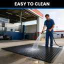83x36x0.4in Commercial Floor Mat with Drainage Holes Rubber Floor Matting Anti-Fatigue Mat with Non-Slip Backing for Commercial Restaurant Kitchen Bar Use Wet Area, 2'11" x 6'11"