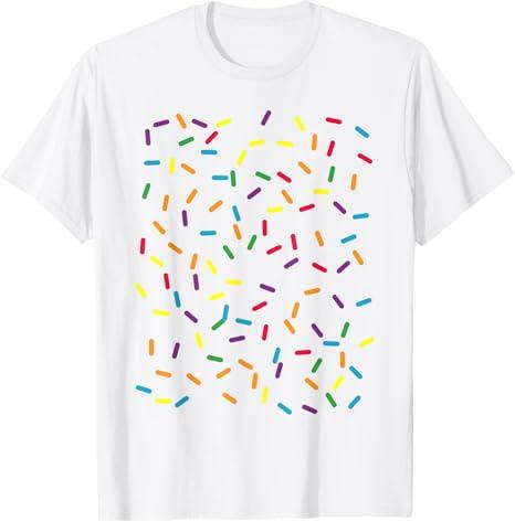 Ice Cream Sprinkles Halloween Costume Easy DIY Matching T-Shirt (S, White)