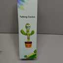 Pbooo Dancing Talking Cactus Mimicking Toy,Talking Repeat Singing Sunny Cactus Toy 120 Pcs Songs for Baby 15S Record Your Sound Sing+Dancing+Recording+LED