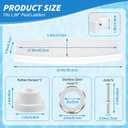 3 Pack Replacement Swimming Pool Ladder Steps for Inground Pools,18'' Heavy-Duty Plastic Molded White Ladder Rung with 1.9'' Rubber Bumper Cap and Stainless Steel Escutcheon Plates