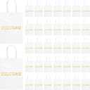 Jexine 100 Pcs Welcome Gift Bags 5.9 x 3.1 x 8.1 inches Kraft Paper Welcome Bags for Wedding, Hotel Guests, Church Visitors, Retail Shopping(White)