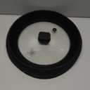 Microwave Splatter Cover Glass Splatter Guard Lid with Collapsible Silicone for Food Pot Plate Cover 11.8 inch Black