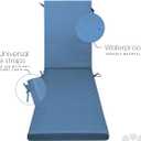 Milliard Memory Foam Outdoor Chaise Lounge Lawn Chair Cushion, with Waterproof and Washable Cover, Blue, 73x21x2.5
