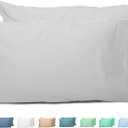 Sunflower King Pillowcases Set of 2, 100% Cotton King Pillow Cases 2, 2040 inches Ash, Soft and Breathable