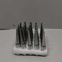 GAsupply 20pcs 1/2-20 Spike Lug Nuts Chrome, 1/2 x 20 Locking Spiked Lug Nut Spline 4.4" 112mm Tall, Closed End Bulge Acorn 60 Degree Cone/Conical Seat (Silver)
