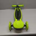 ZIFFY 3-Wheel Light-Up Kids Scooter, Kids Balance Scooter for Boys Girls with 20 Dynamic LED Lights, 4 Adjustable Height, Lean-to-Steer Design with Anti-Slip Wide Surface for Stability - Up to 110LBS (Green)