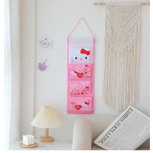 Cute Cartoon Hanging Closet Organizers and Storage, 4-Shelf Closet Hanging Storage Shelves for Girls Bedroom