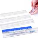 Jongyance Set of 4 Clear Acrylic Mahjong Racks with Redesigned Pusher, American Mahjong Accessories
