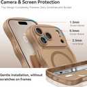 BENTOBEN for iPhone 17 Pro Max Case for Women Girls, Compatible with MagSafe, [Curly Wave Edge] [Full Camera Protection] [17 FT Drop Protection] Magnetic Phone Case for 17 Pro Max 6.9 Inch,Desert