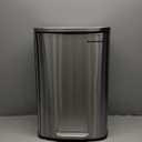 SONGMICS 13 Gallon (50 L) Trash Can, Stainless Steel Kitchen Garbage Can, Recycling or Waste Bin, Soft Close, Step-On Pedal, Removable Inner Bucket, Silver ULTB050E01
