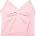 Longline Strappy Top Sports Yoga Vest Women's Fitness Tank Top Gym Beautiful Open Back Bra Running Workout Halter (Large, Pink)