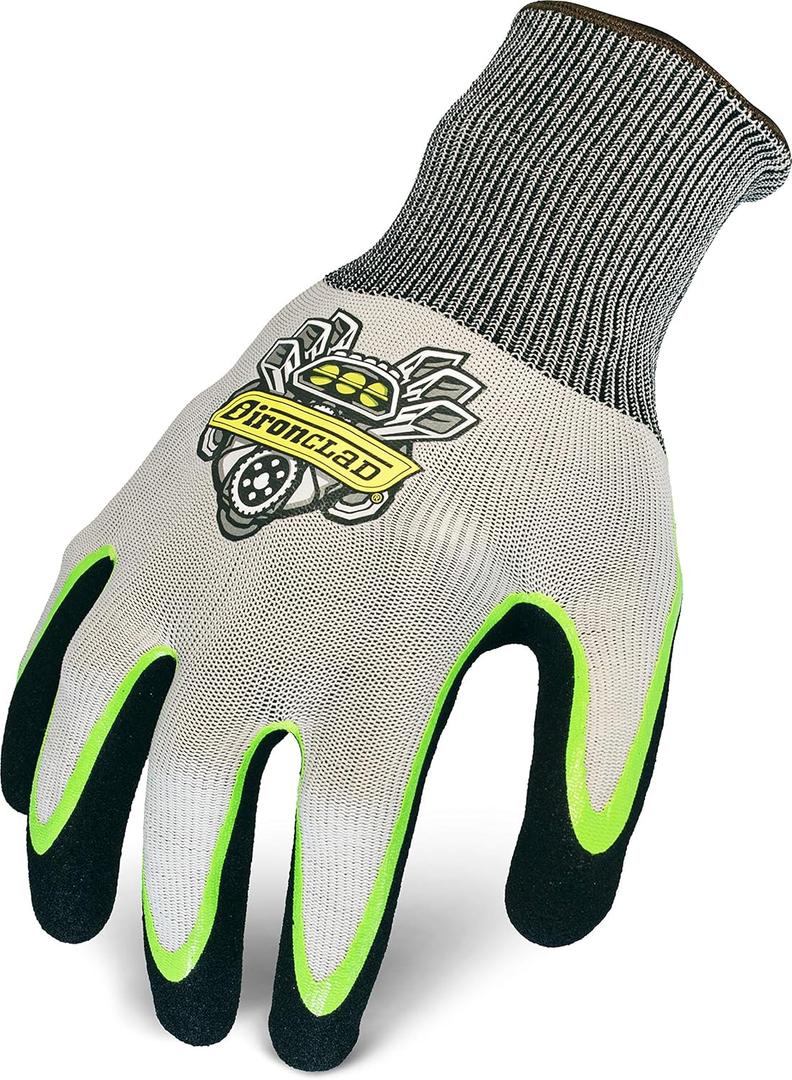 Ironclad OCTANE NITRO Knit Touchscreen Glove; Oil Resistant Nitrile Palm with Textured Finish Grip, (1 Pair), Size XS (R-NTR-01-XS)