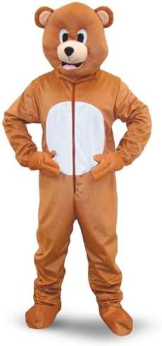Dress Up America Bear Mascot Costume - Full Body Animal Suit for Kids & Adults - Includes Jumpsuit & Mask, S