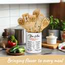 Mothers Day Gifts for Mom, Christian Cooking Utensils Set for Women, Utensil Holder & 6 Wooden Spoons Cooking Gifts For Mom, Ceramic Holder, Kitchen Gifts For Women Christmas (01. You are awesome)