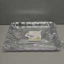 6 Pack Clear Plastic Serving Trays for Party, 9 x 13 Inch - Heavy Duty Plastic Trays for Food - Rectangular Party Serving Trays and Platters - Clear Disposable Trays