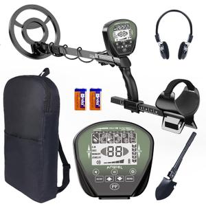 Metal Detector for Adults Professional, Higher Accuracy Gold and Silver Detector, Metal Detector Waterproof Pinpoint, Bigger LCD, 5 Mode, 10" IP68 Coil, New Advanced DSP Chip, Green