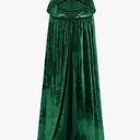 Sarfel Hooded Cloak Velvet Cape with Hood Halloween Capes Women Witch Costume Vampire Cloak Wizard Robe Men Cosplay Costume Size M