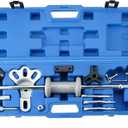 ATPEAM 17pcs Slide Hammer Dent Puller Set, 5lb Slide Hammer Axle Bearing Dent Hub 2 3 Internal External Gear Puller Set Auto Body Truck Repair Took Kits