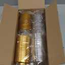 Zezzxu 100 Pack Mini Cake Containers, Clear Plastic Small Cupcake Boxes with Dome Lids for Individual Chocolate Covered Cookies, Strawberry, Mooncake (Gold)