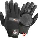 Triple Eight Downhill Longboard Slide Glove for Downhill Skateboarding (1-Pair), Black, Small / Medium