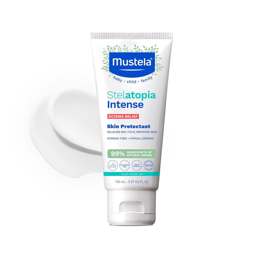 Mustela Eczema Relief Cream Stelatopia Intense - Fragrance-Free Moisturizing Body Lotion with Colloidal Oatmeal - For dry, itchy, irritated skin & flare-ups - Baby, Child & Adult - 5.07 fl. oz. (5.07 Ounce (Pack of 1))