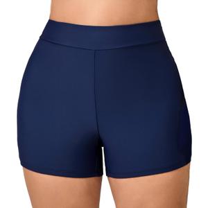 Halcurt Women's 5" High Waisted Swim Board Shorts Bikini Swimsuit Bottoms Modest Boyshorts, 2X Short