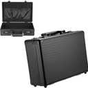 File Organizer Storage Box with Combination Lock and Handle, 14.2x9.4x4.5 Inch, Portable Locking Hard Briefcase for Paperwork Documents & Valuables, Security Box for Office Business Trip