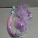 Colored Hair Extensions Ponytail Extension Colorful 2 Packs, 20 inch Crazy Hair Day Accessories for Women, DIY Festival Wacky Rave Braids,Tinsel Mixed (Blue to Pink to Purple)