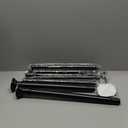 Haryaers Black Long Curtain Rod Tension Shower Curtain Rods 30 to 120 inch Adjustable Spring Heavy Duty Rods for Bathroom Windows Outdoor No Drill No Slip Spliced and Telescopic Design