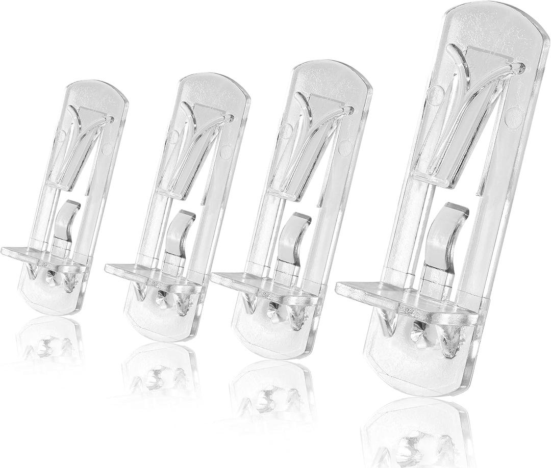 60pcs Locking Shelf Pins  5mm Cabinet Shelf Pegs, Clear Plastic Shelf Clips for 5/8" Thick Board