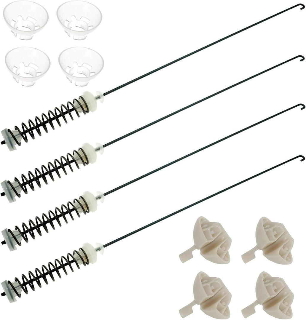 Siwdoy W10780045 Washer Suspension Rod Kit Compatible with Whirlpool Amana NTW4516FW1 NTW4516FW2 NTW4516FW3 WTW4800BQ0 WTW4800BQ1, NTW4605EW0 Amana Suspension Kit, Length: 25.5in