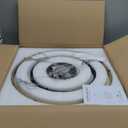 2 Ring LED Chandelier Black Gold Chandelier for Dining Room 24in Dimmable Circular Chandeliers Light Round Chandeliers for Bedroom Kitchen Entryway Living Room