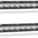 Zmoon 12 Inch LED Light Bar, 144W Spot Flood Combo Beam Light Bar, 8000 lm 6500K White, IP67 Waterproof Offroad Light Bars for Trucks, SUVs, Jeeps, ATVs, Boats, 2-Pack