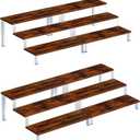 Wooden Display Stand Riser, 3 Tier Perfume Organizer Stand Cupcake Stand Holder, Tiered Display Stand Risers Display Shelf for Home and Shop (White, 4 pcs)
