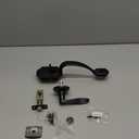 Black Exterior Front Door Handle With Reversible Lever - Classic Entry Handle for Right or Left Handed Doors, No Lock, Matte Black