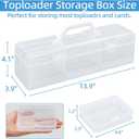 Trading Card Storage Box with 9 Individual Card Cases, Large Capacity Card Game Organizer for Top Loaders, MTG, Pokemon, Board Game & Playing Cards, Clear Plastic Card Storage Case with Insert Boxes