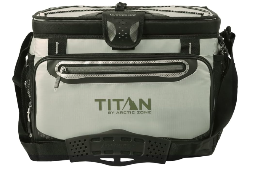 Titan by Arctic Zone 30 Can Zipperless Soft Cooler with HardBody Liner (Seagrass)